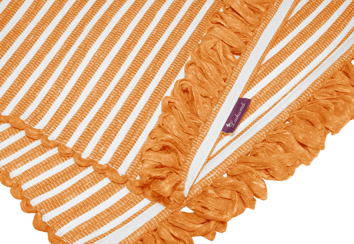 HANDGEWEBTER Läufer 50x70 cm Honig - Honig, Naturmaterialien/Textil (50/70cm) - Lashuma