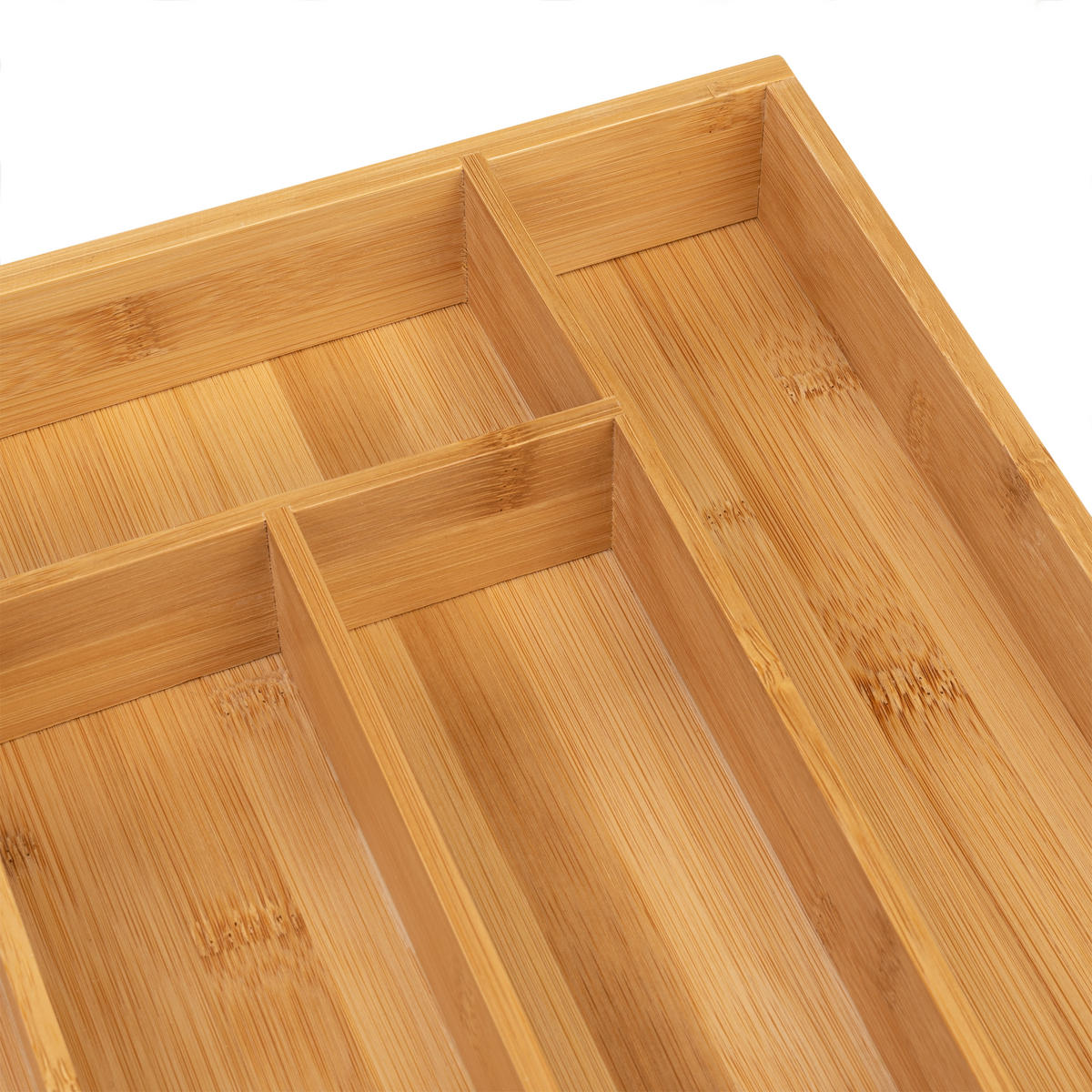 BESTECKKASTEN 27/30 cm, 5 Fächer, Bambus - Eichefarben, Holz (27/5/30cm) - Blumtal
