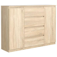 KOMMODE NUDO 138,5/101,5/39cm mit 4 Schubladen 2 Türen Sonoma Eiche - Sonoma Eiche, Holzwerkstoff (138.5/101.5/39cm) - MASSENO
