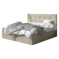 BOXBETT Luanda - H3 - Beige, Holzwerkstoff/Textil (160/200cm) - MIRJAN24