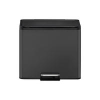 MÜLLEIMER Rechteckig 27 Liter 41,1x46,2x38,8 cm Schwarz - Schwarz, Metall (46.2/41.1/38.8cm) - PROREGAL
