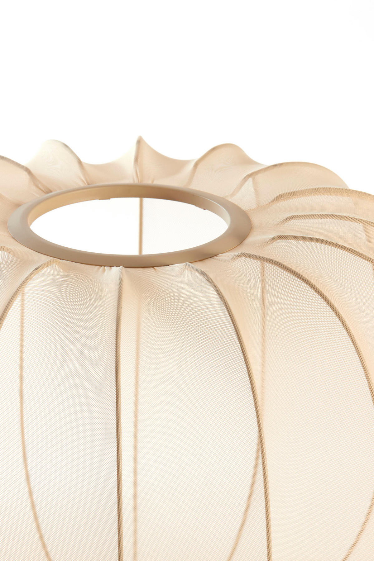 LAMPENSCHIRM Plumeria Braun Ø50/37,5 cm - Braun, Textil (50/50/37.5cm) - Light & Living