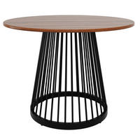 ESSTISCH Walnussfarben/Schwarz 80/80/76 cm - Schwarz, Holz (80/80/76cm) - PANGIVO