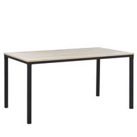 ESSTISCH 150/90/76 cm Hellbraun, Schwarz Rechteckig Hockley - Hellbraun, Holzwerkstoff (150/90/76cm) - Beliani