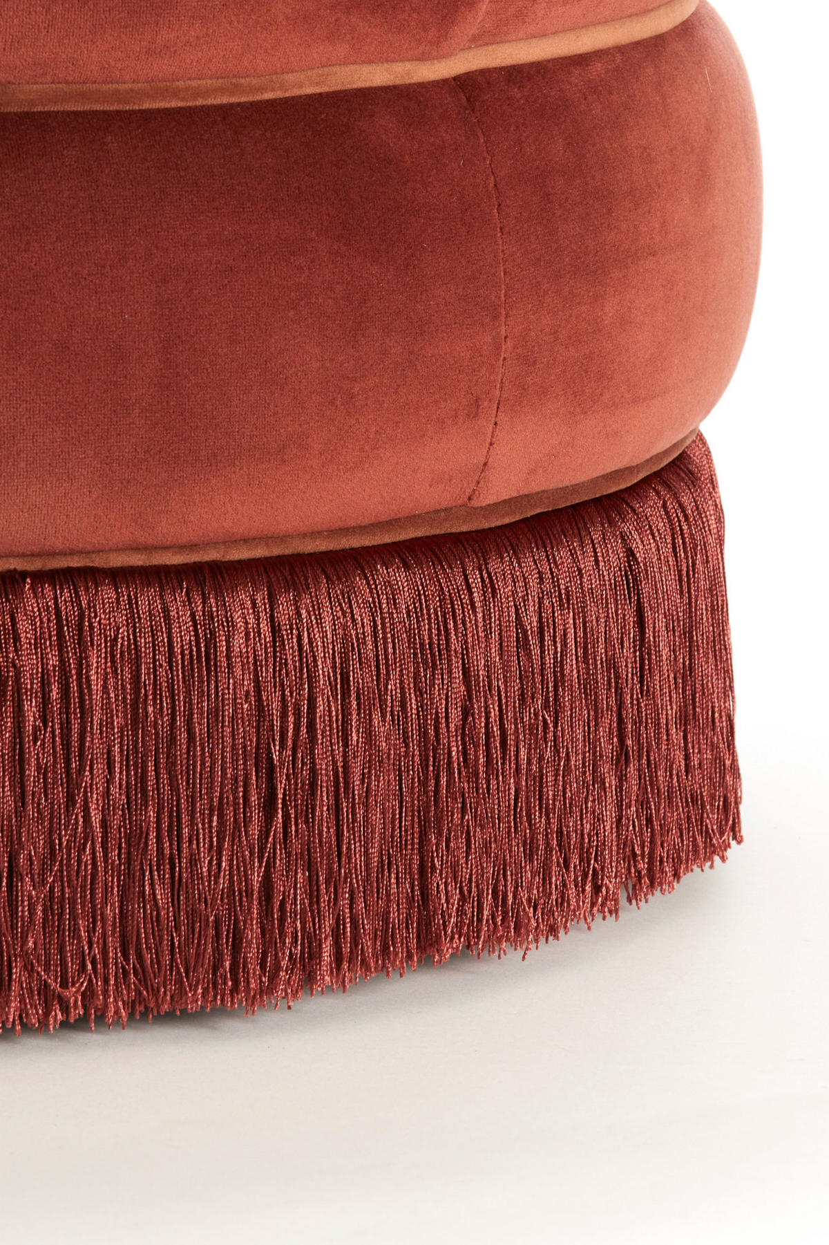 SITZPOUF Tacitu Rot Ø50/45 cm - Rot, Textil (50/45/50cm) - Light & Living
