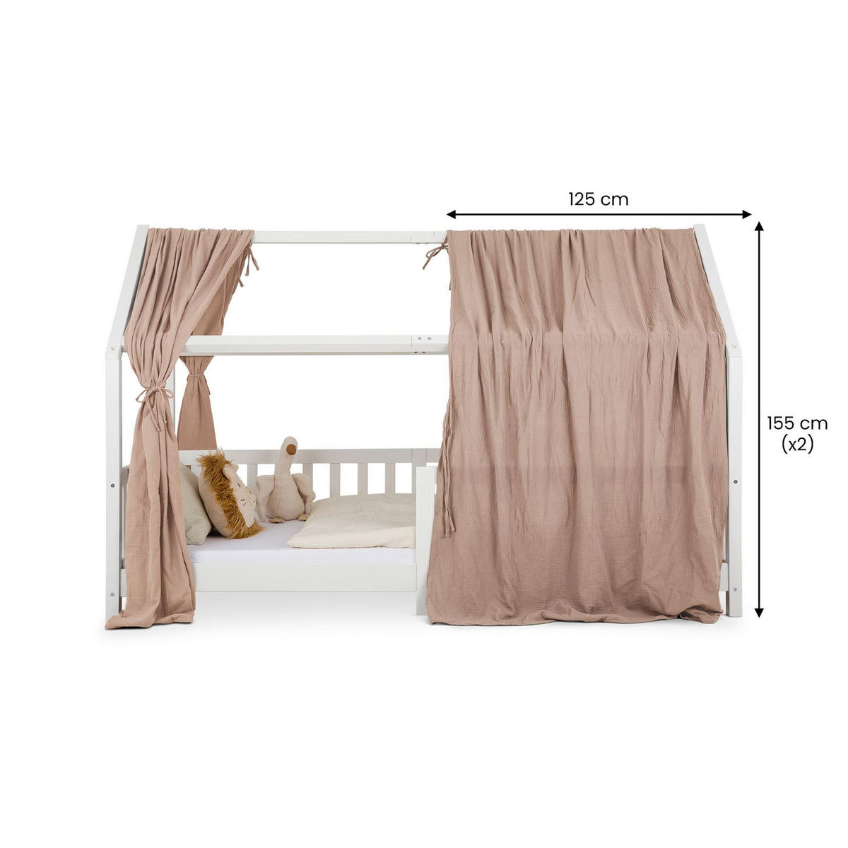 HAUSBETT-HIMMEL NENA - Taupe, Textil - IDIMEX