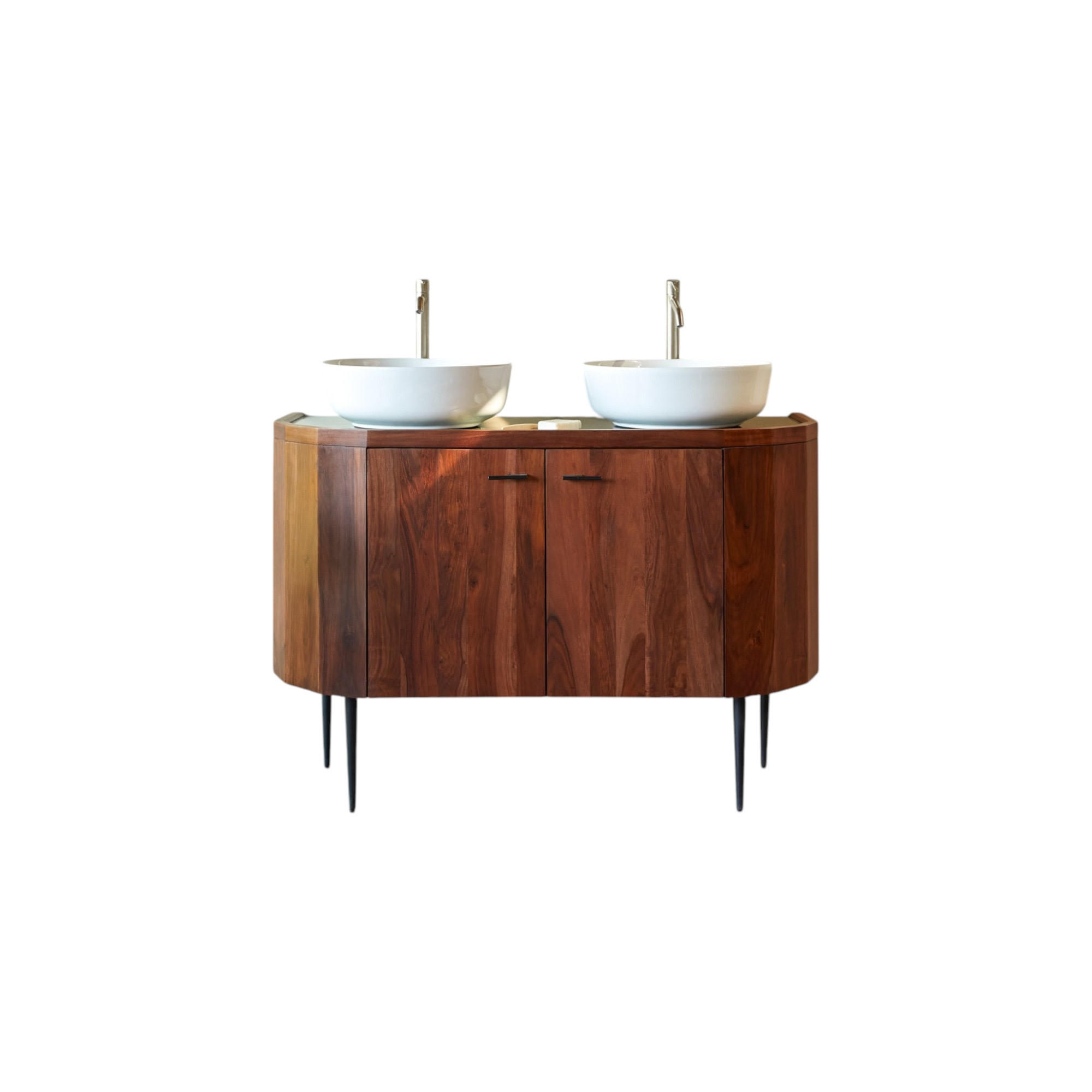 Tikamoon Waschtischunterschrank Braun 120x80x53 cm