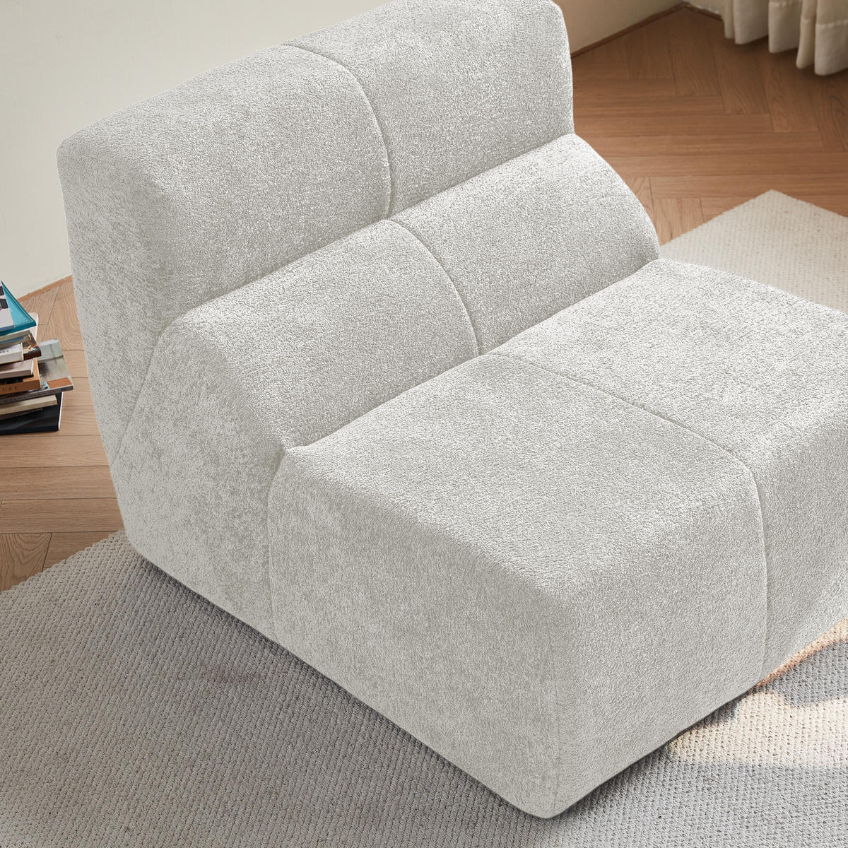 SESSEL 109/93/79 cm Weiß - Weiß, Textil (93/79/109cm)