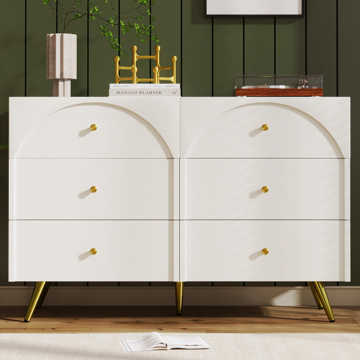 SIDEBOARD Weiß 120/40/85 cm - Weiß, Holzwerkstoff/Metall (40/85/120cm) - Urban Meuble