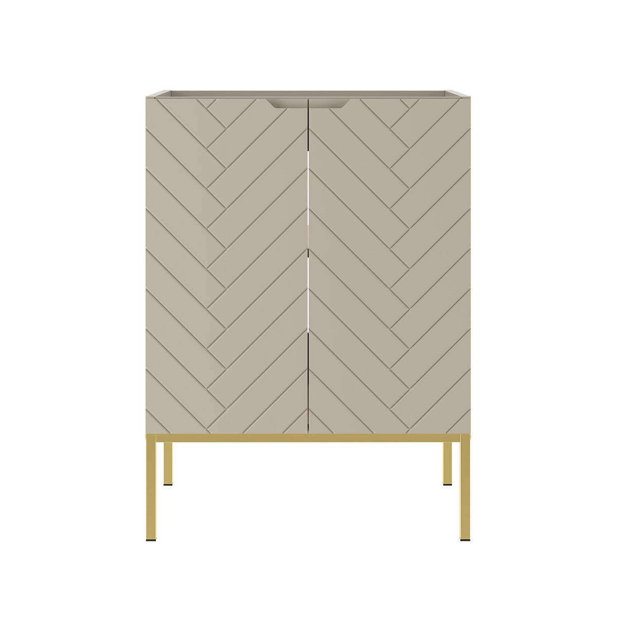 WASCHTISCHUNTERSCHRANK 60cm Daria Kaschmir - Beige, Holzwerkstoff (60/82/45.8cm) - Petits-meubles