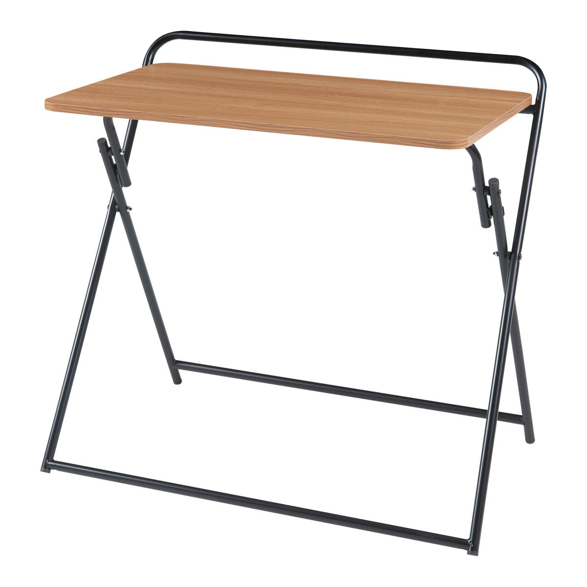 SCHREIBTISCH klappbar Kvitsøy - Eichefarben/Schwarz, Holzwerkstoff/Metall (85/50/80cm) - [en.casa]