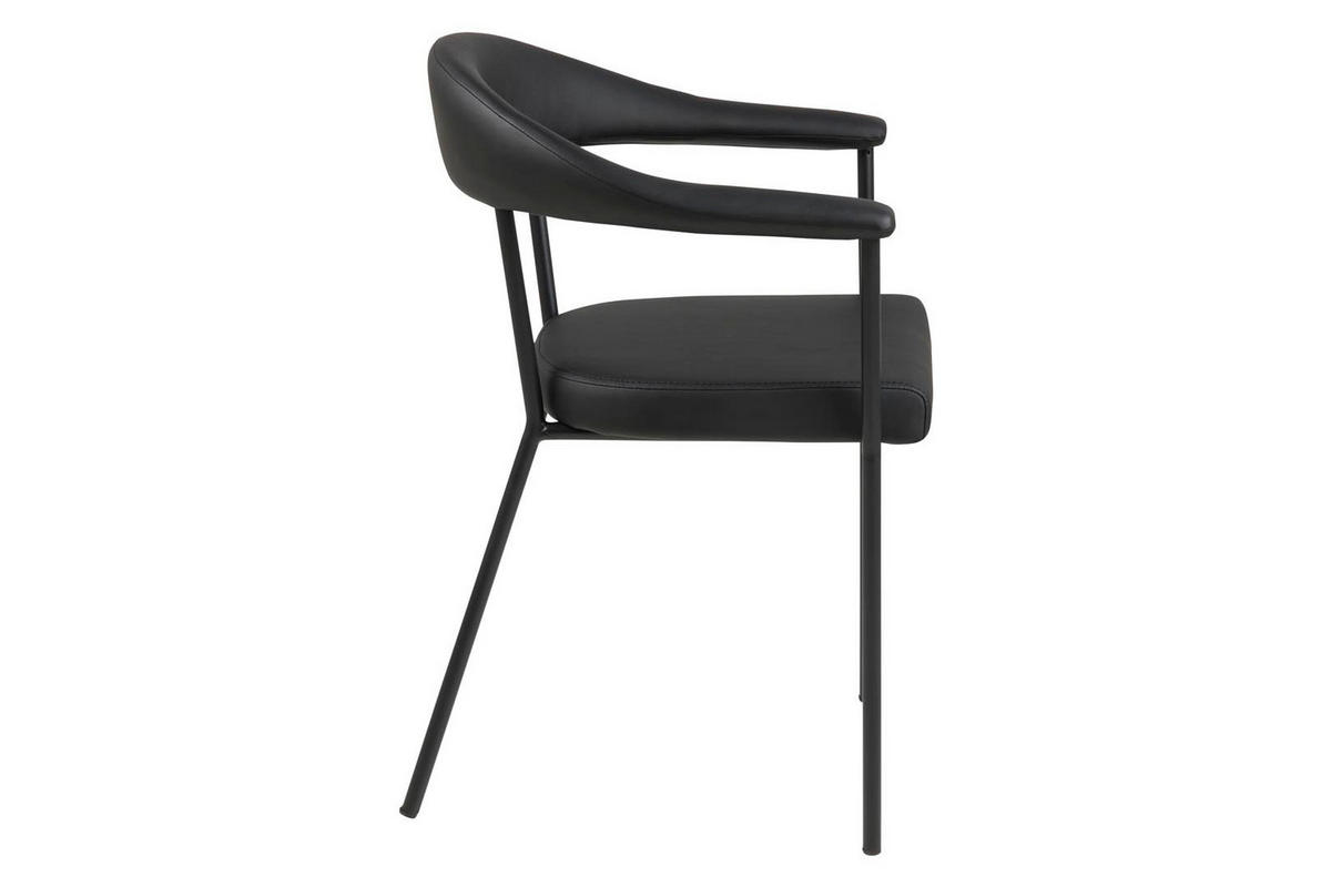 ARMLEHNSTUHL 2er-Set schwarz - Schwarz, Holzwerkstoff (56/78/53cm) - ebuy24