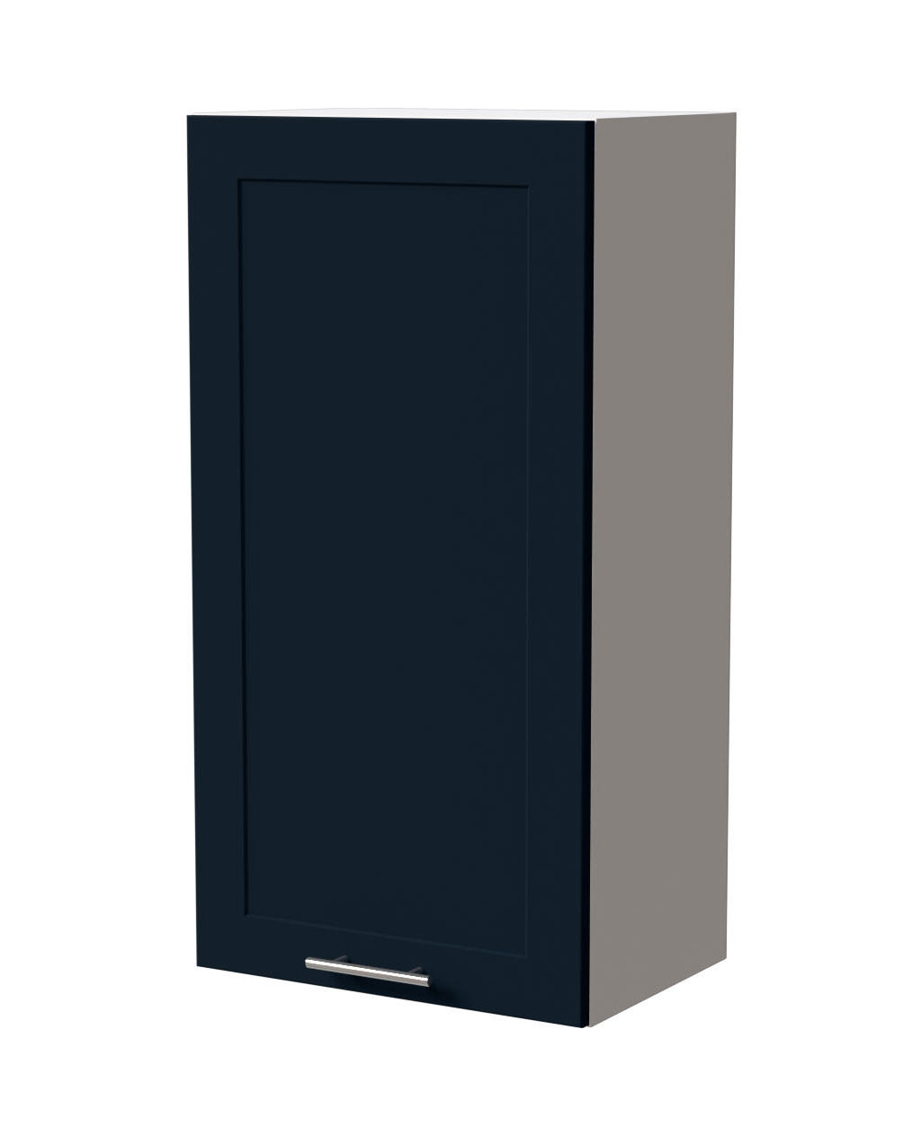 HÄNGESCHRANK Oslo W4/50 Weiß / Indigo Matt 50 / 32,5 / 96cm - Weiß/Dunkelblau, Holz/Holzwerkstoff (50/96/32.5cm) - Feldmann-Wohnen