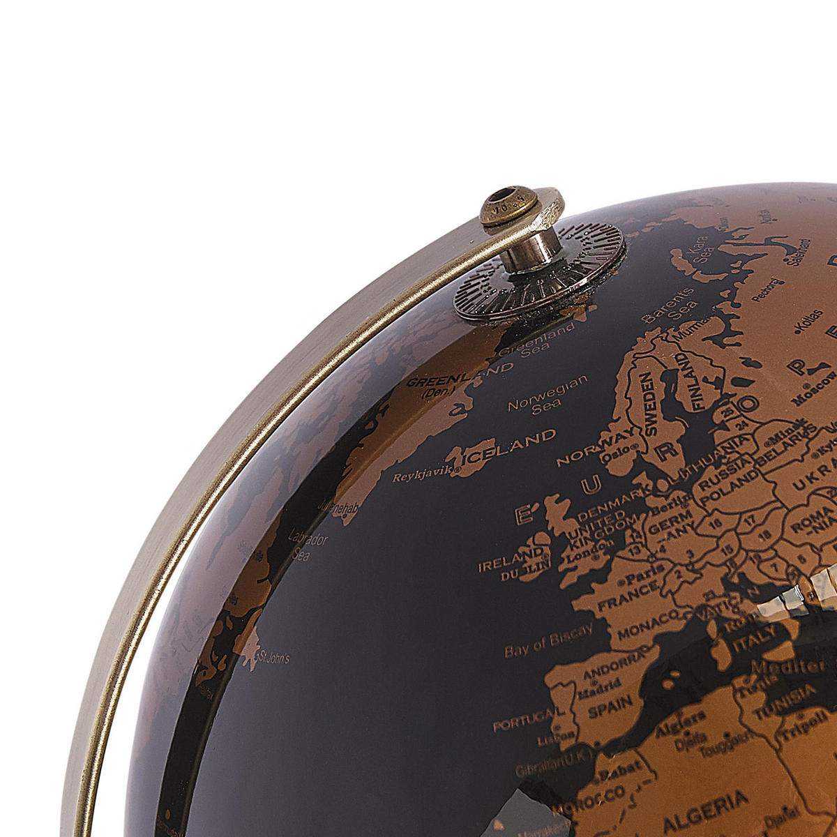 Globus LED Schwarz Magellan - Schwarz/Kupferfarben, Kunststoff (23/32/23cm) - Beliani