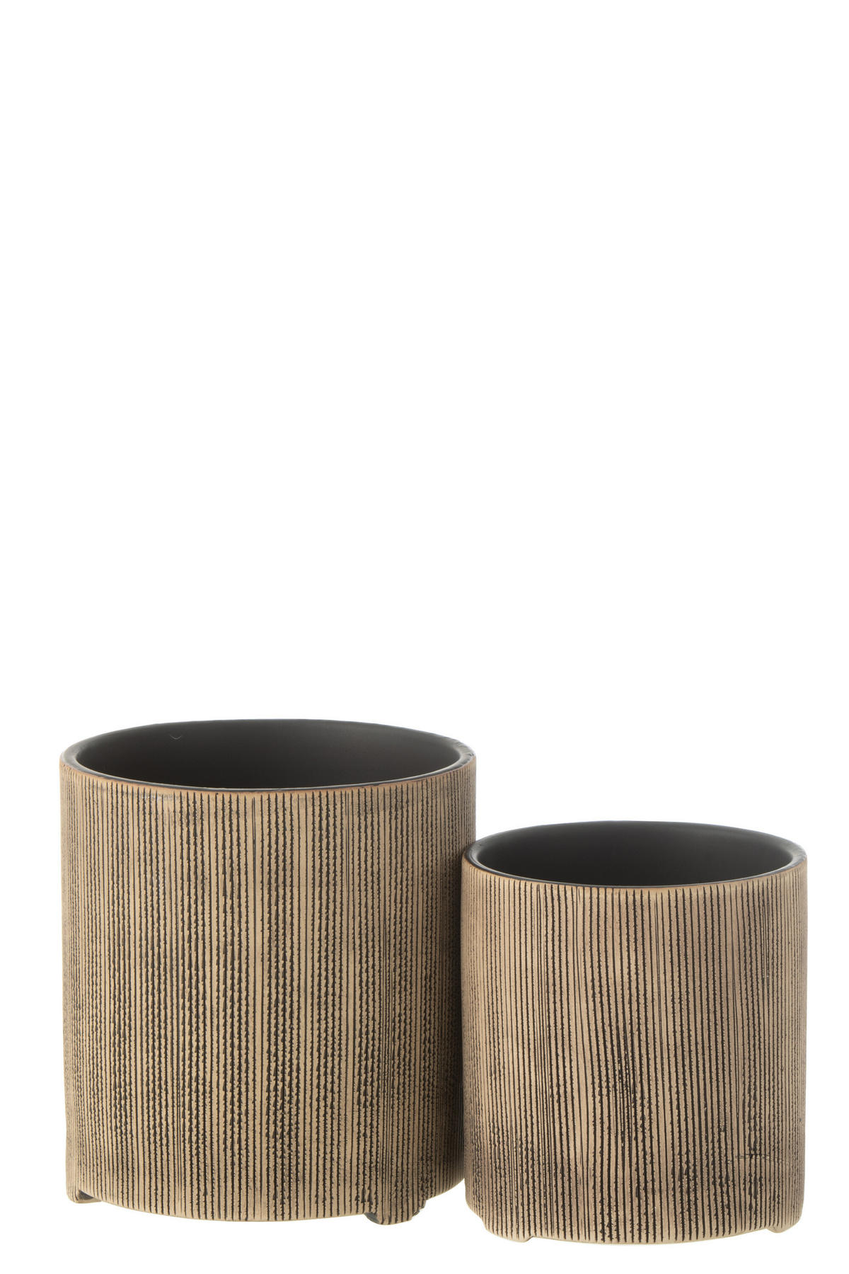 BLUMENTOPF MARIA - Töpferei - Braun - L - Ø 14,5 cm - Braun, Keramik (14.5/15.5cm) - J-Line