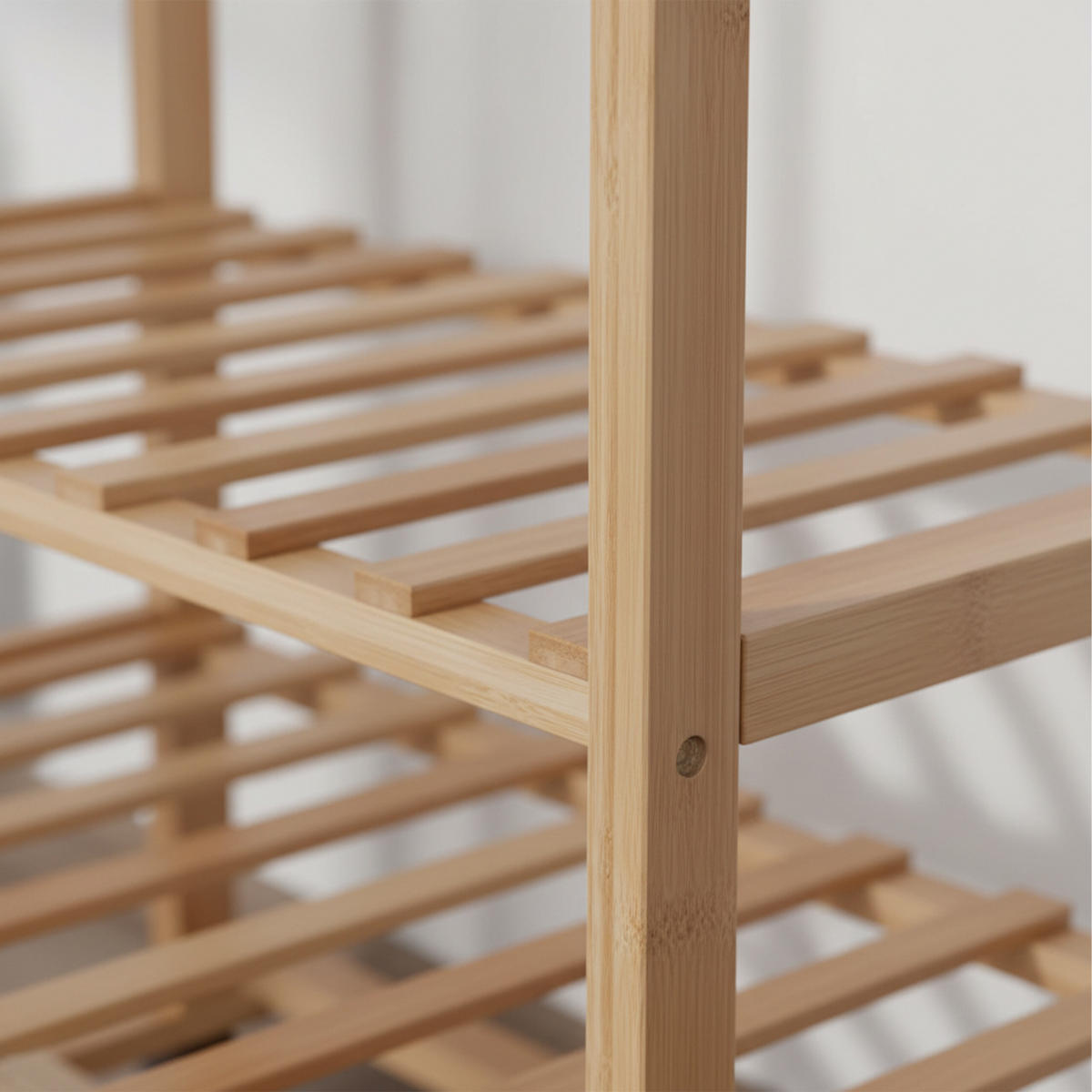 KLEIDERSTÄNDER - Hellbraun, Holz/Kunststoff (100/176/38cm) - Relaxdays