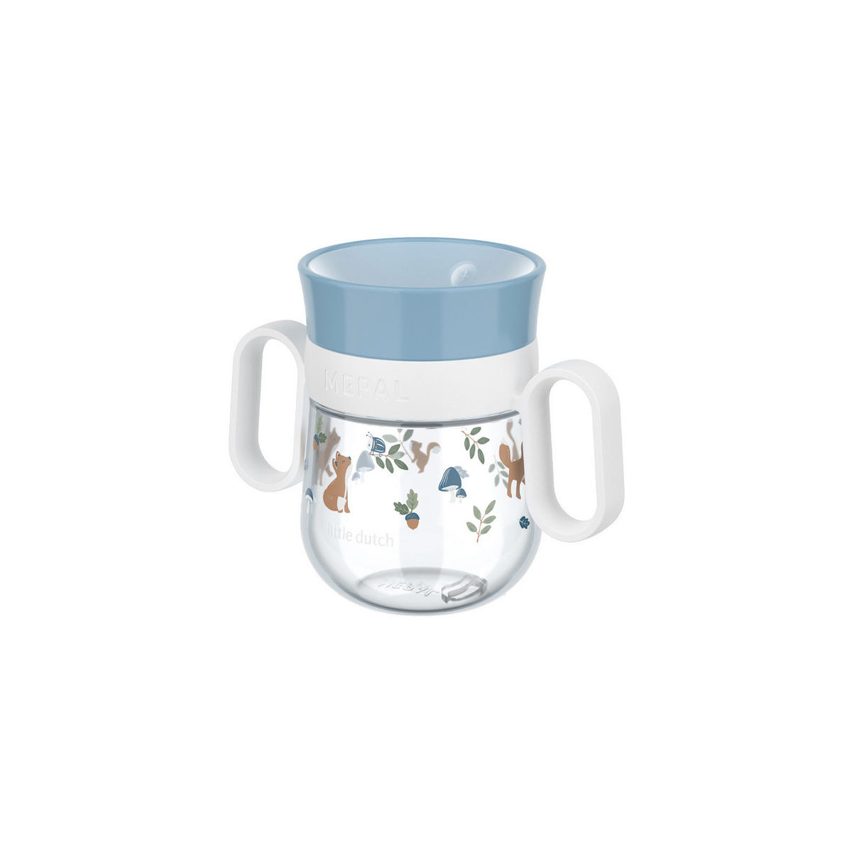 360° TRINKLERNBECHER Mio (2025) Forest Friends 200 ml - Weiß/Hellblau, Kunststoff (0.2L) - Mepal