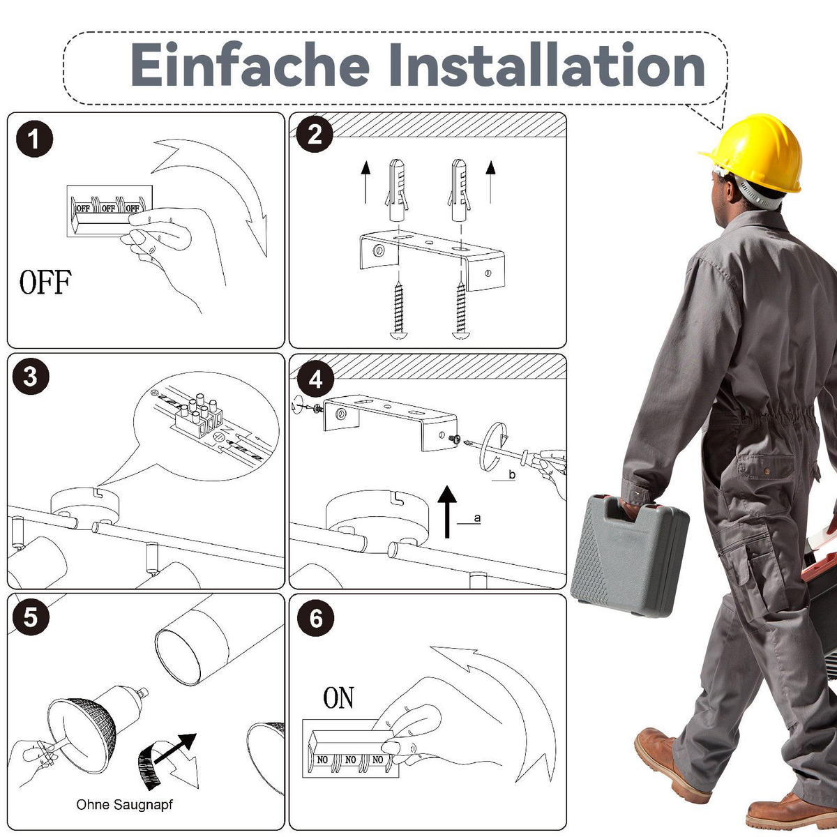 STRAHLER Schwerin 4-flammig 67/8/17 cm - Schwarz, Metall (67/8/17cm) - Nettlife