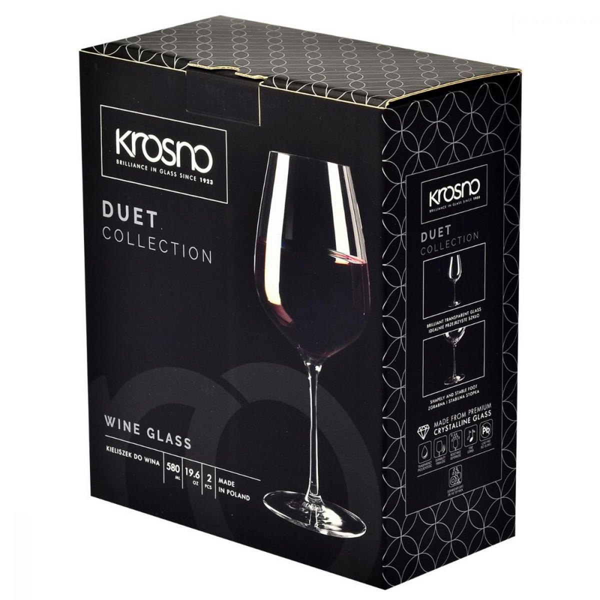 ROTWEINGLÄSER, 2er-Set, 580 ml - Transparent, Glas (0.58L) - Krosno Glass