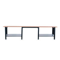 WERKBANK Buffalo Wood HxBxT 86,5 x 300 x 75 cm Traglast 1000 kg Anthrazit - Anthrazit, Metall (300/86.5/75cm) - PROREGAL