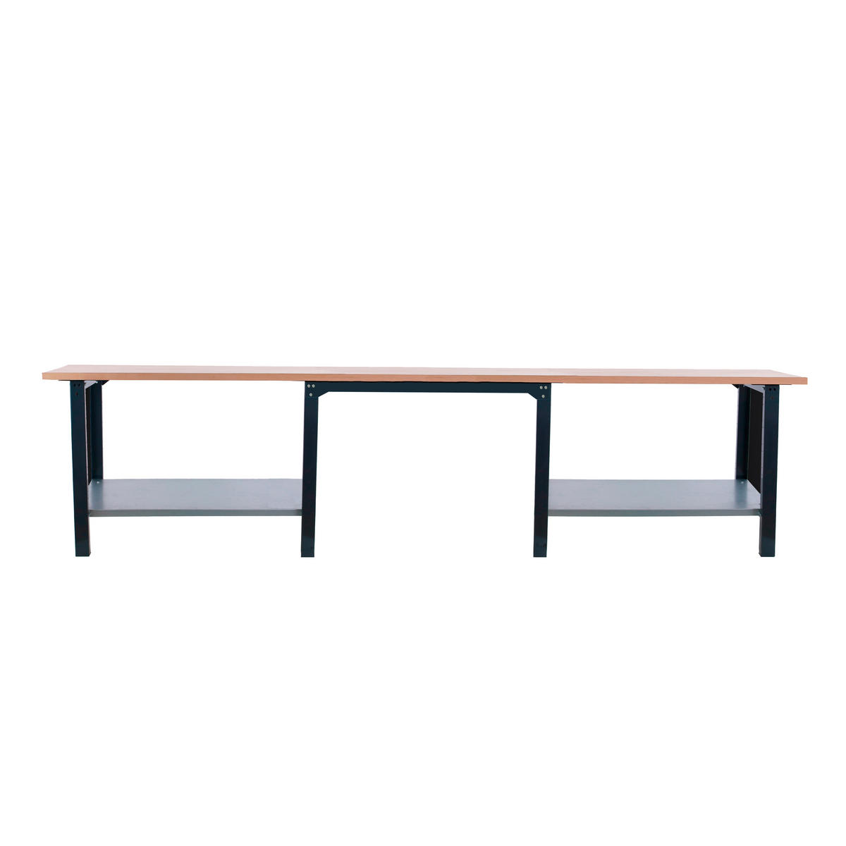 WERKBANK Buffalo Wood HxBxT 86,5 x 300 x 75 cm Traglast 1000 kg Anthrazit - Anthrazit, Metall (300/86.5/75cm) - PROREGAL