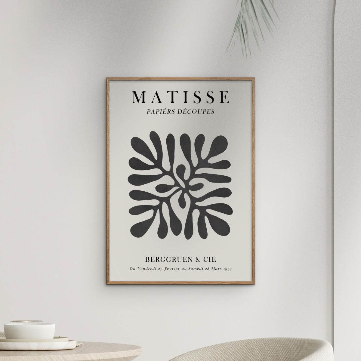 POSTER mit Rahmen Vitor Costa - Matisse floral Poster 1 - Eichefarben/Schwarz, Holz/Papier (70/100cm) - Poster&Frame