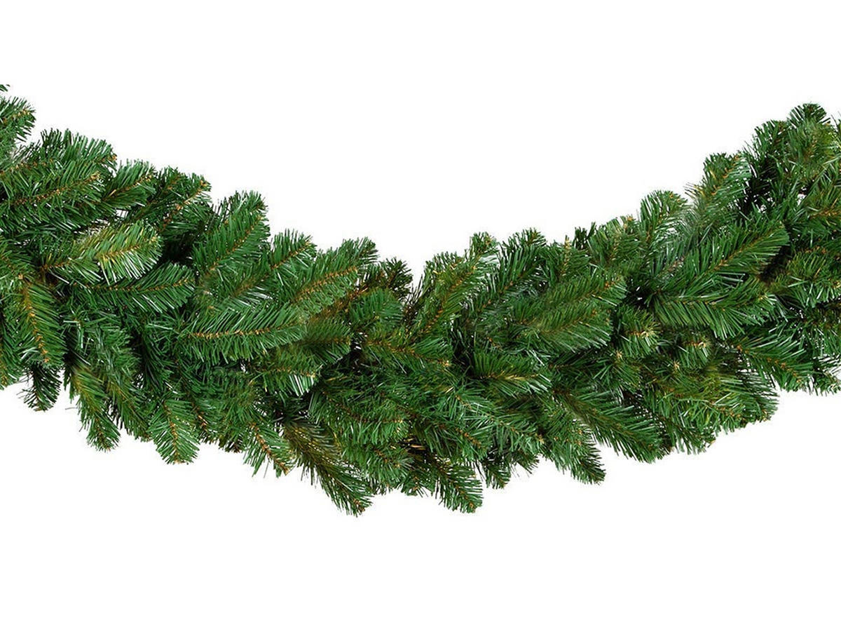 GIRLANDE Weihnachten künstlich undekoriert grün Narnia 270 cm - Naturfarben, Kunststoff (1cm) - LAALU