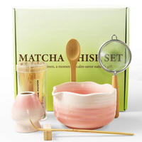 MATCHA Set 7-teiliges Set Keramik Bambus Rosa - Rosa, Keramik (22/1.5/24cm)