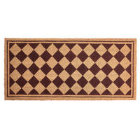 FUSSMATTE Beige/Braun 55/120 cm Kokosfasern Cardona - Beige, Textil (55/120cm) - Beliani