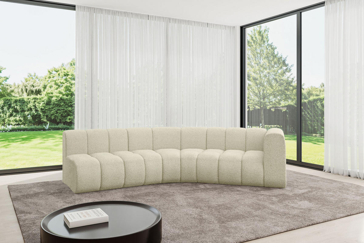 ECKSOFA modulares Sofa Karex-L1 - 308x194x70 cm Beige - Beige, Holzwerkstoff/Textil (308/194cm) - ALTDECOR