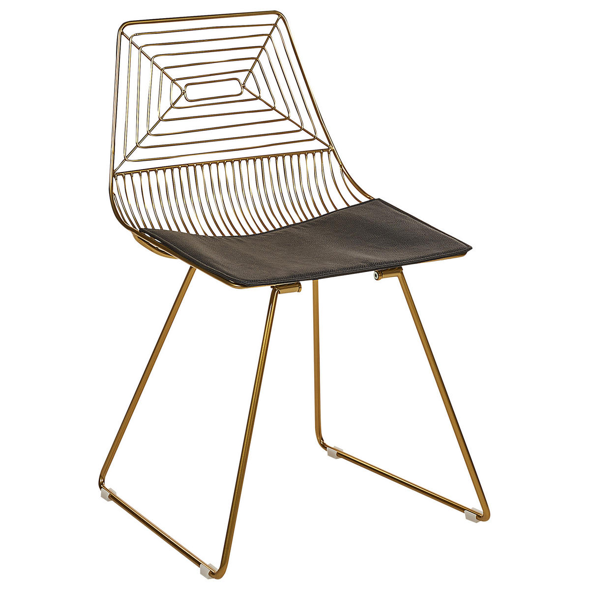 STUHL 2er-Set Metall Gold Beatty - Goldfarben, Textil/Metall (51/79/48cm) - Beliani