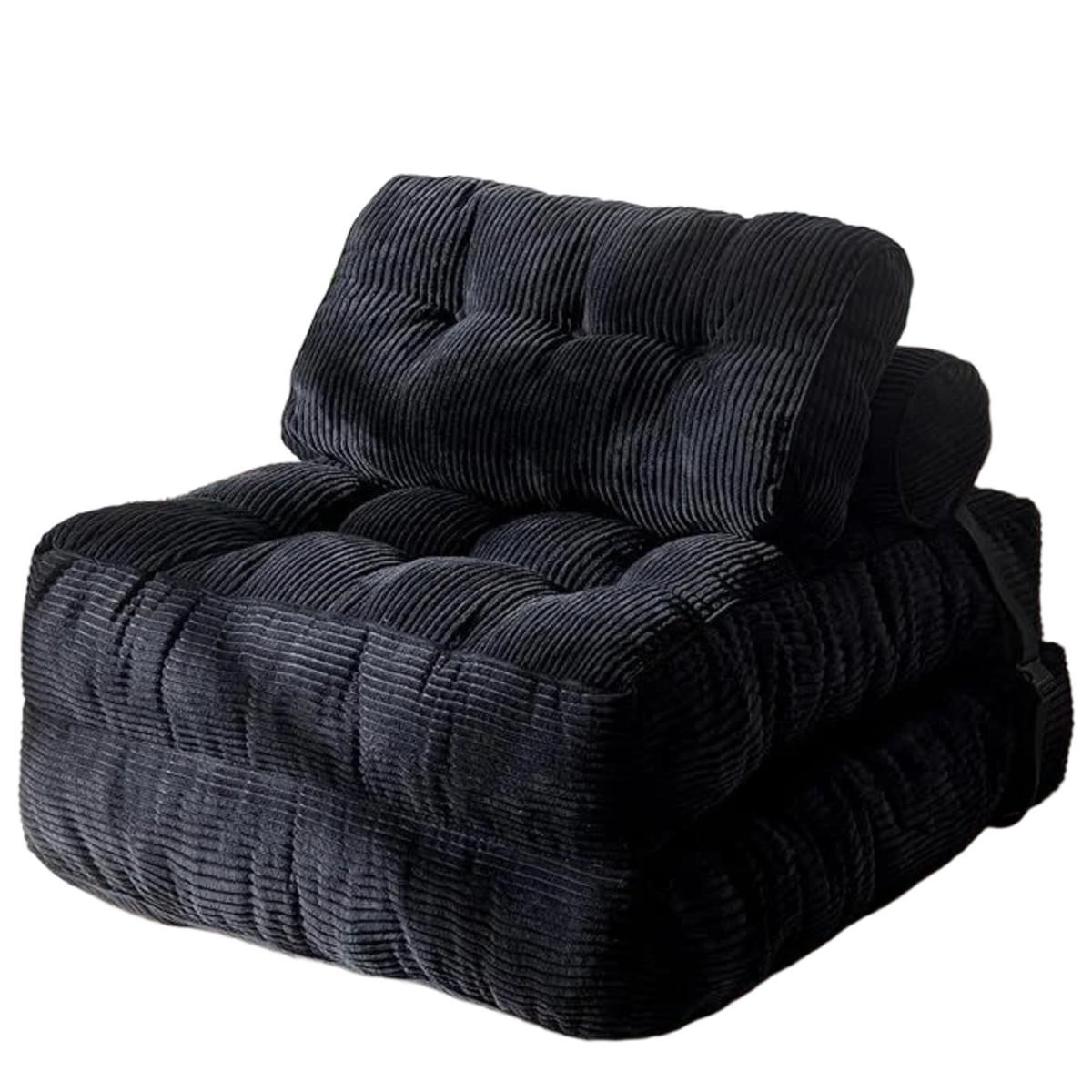 SCHLAFSESSEL Schlafsofa Sofabett Einzelsofa mit Waschbarem Kissen - Schwarz, Textil (85/40/85cm) - Authentics