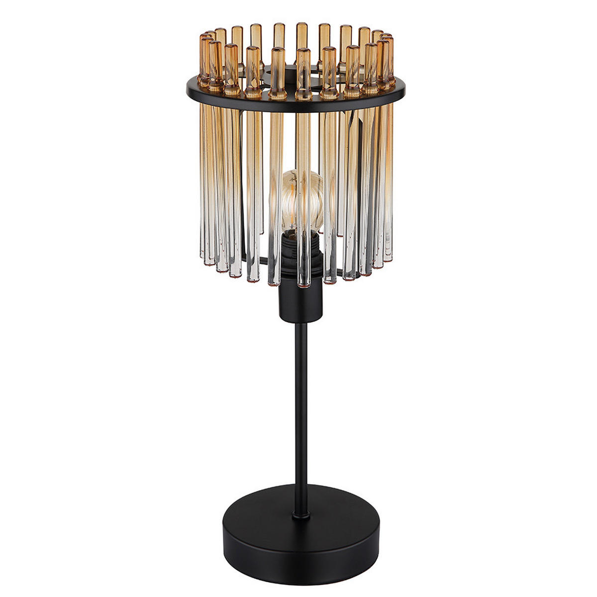 LED TISCHLEUCHTE Metall Orange - Orange, Glas (15/15/37.5cm) - Globo Lighting