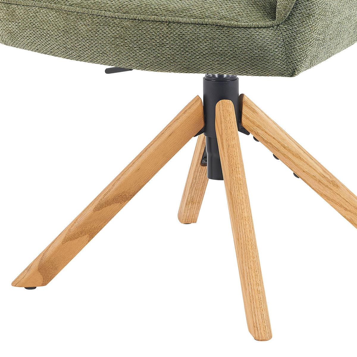 BÜROSTUHL Mika-Amia - Honigeiche/Grün, Eichenholz/Holz (60/88/65cm) - DUBI Möbel
