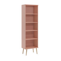 BÜCHERREGAL NATURA, 180 cm, Rosa, 4 verstellbare Fachböden - Rosa, Holz/Holzwerkstoff (46/180/32cm) - Excellent Home