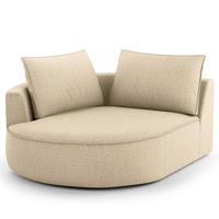 OTTOMANE - modular - Taupe/Schwarz, Kunststoff/Textil (126/82/154cm) - home24