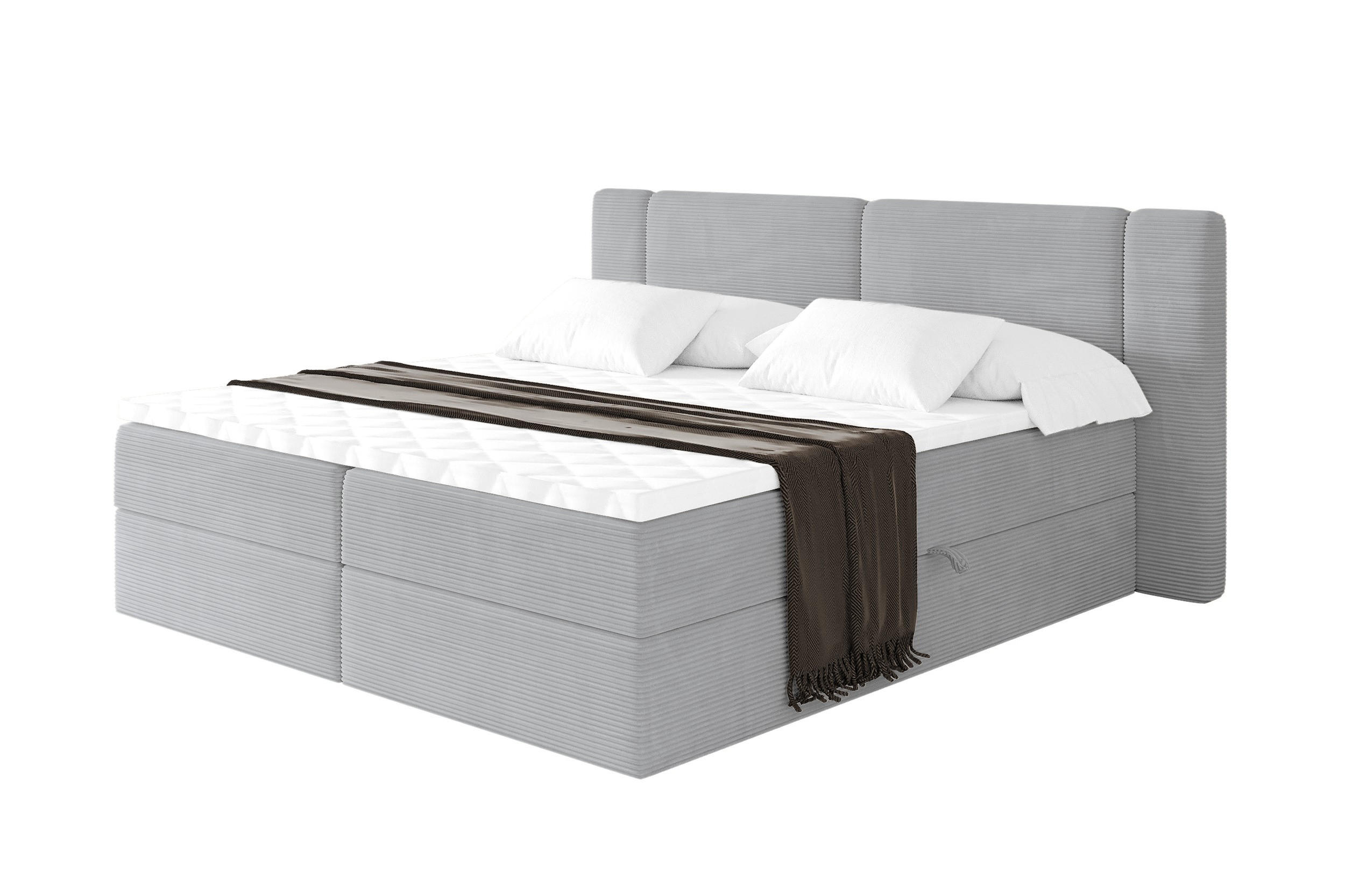 ALTDECOR POSTEL boxspring s matrací H3 - EVON - 200x200 cm Šedá