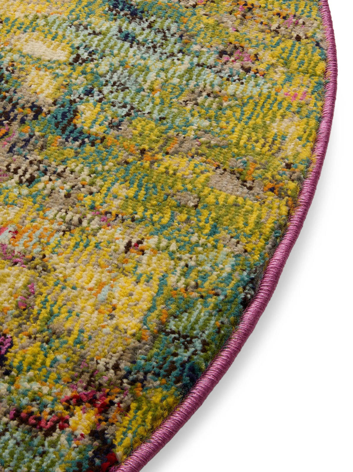 KOBEREC Casa Viacfarebné ø 120 cm - viacfarebná, textil/prírodné materiály (120/120cm) - benuta Nest