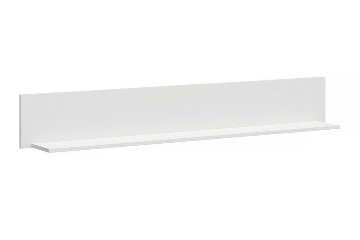 WANDREGAL FARGE ABS-Kanten, weiß - Weiß, Holz (160/23/20cm) - KONSIMO®