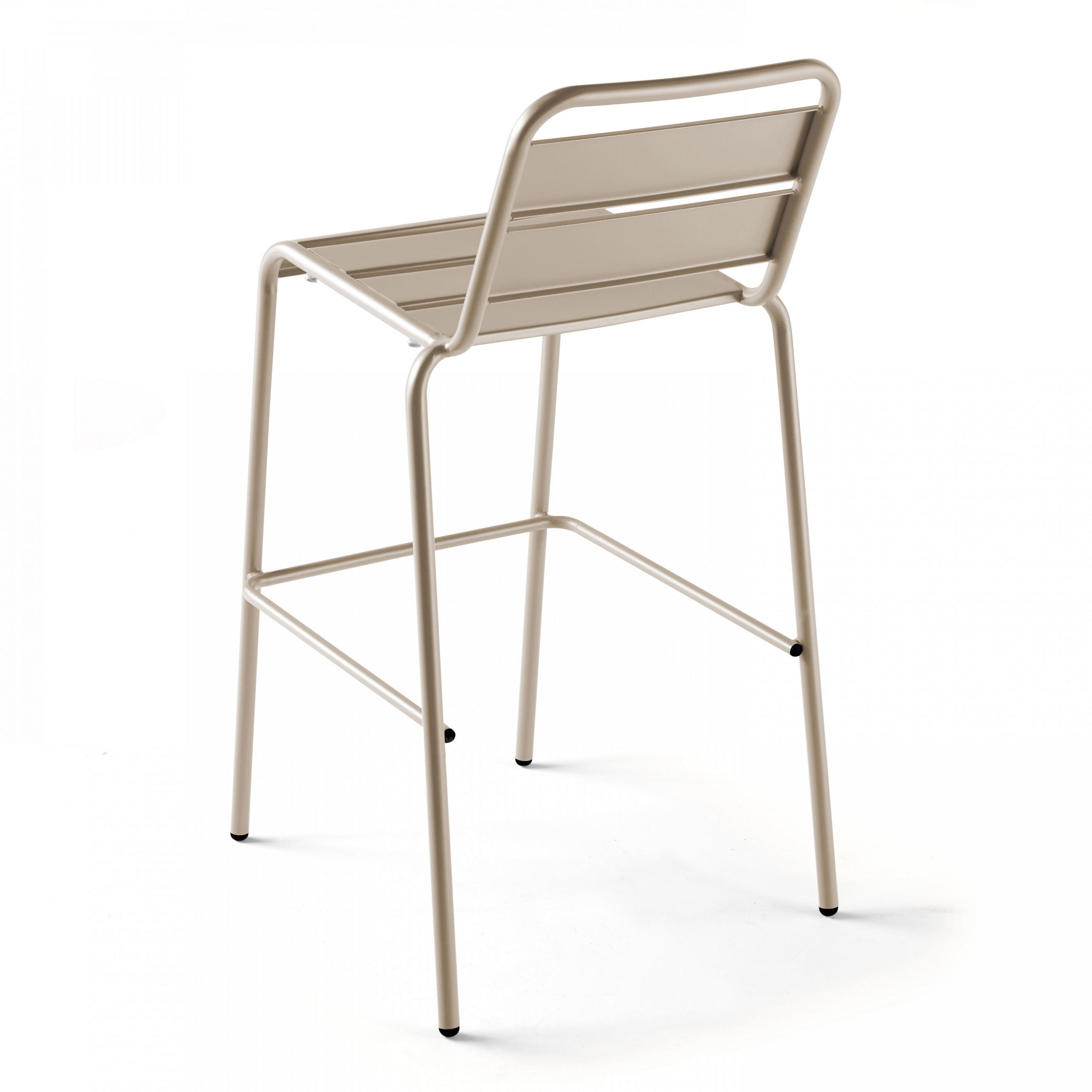 BARHOCKER, Taupe - Taupe, Metall (48/100/49cm) - Oviala