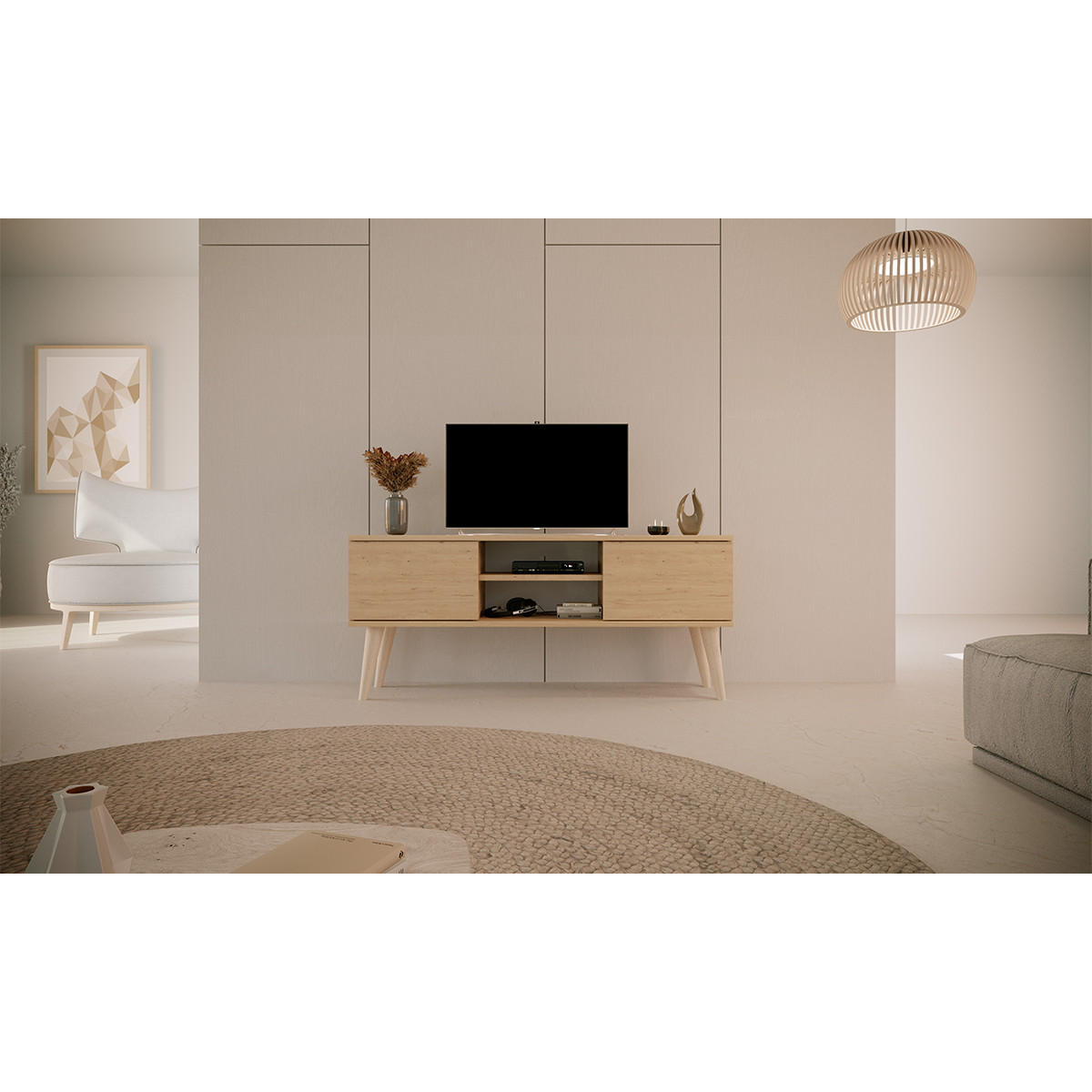 TV-MÖBEL Toronto Holz - Braun, Holzwerkstoff (55/35/120cm) - Petits-meubles