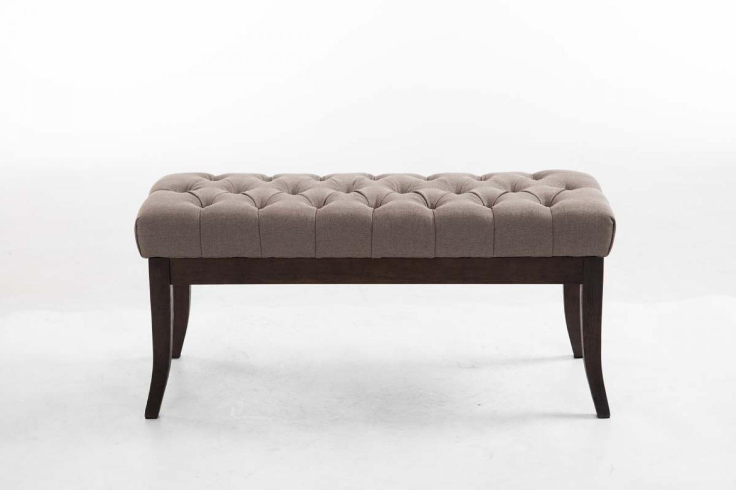 SITZBANK 100/38 cm Stoff Taupe - Taupe, Holz/Textil (100/46/38cm) - CLP