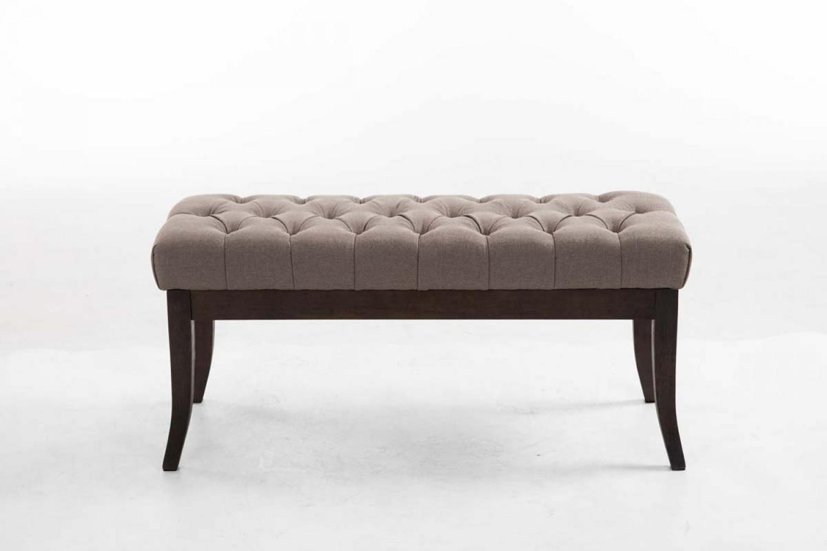 SITZBANK 100/38 cm Stoff Taupe - Taupe, Holz/Textil (100/46/38cm) - CLP