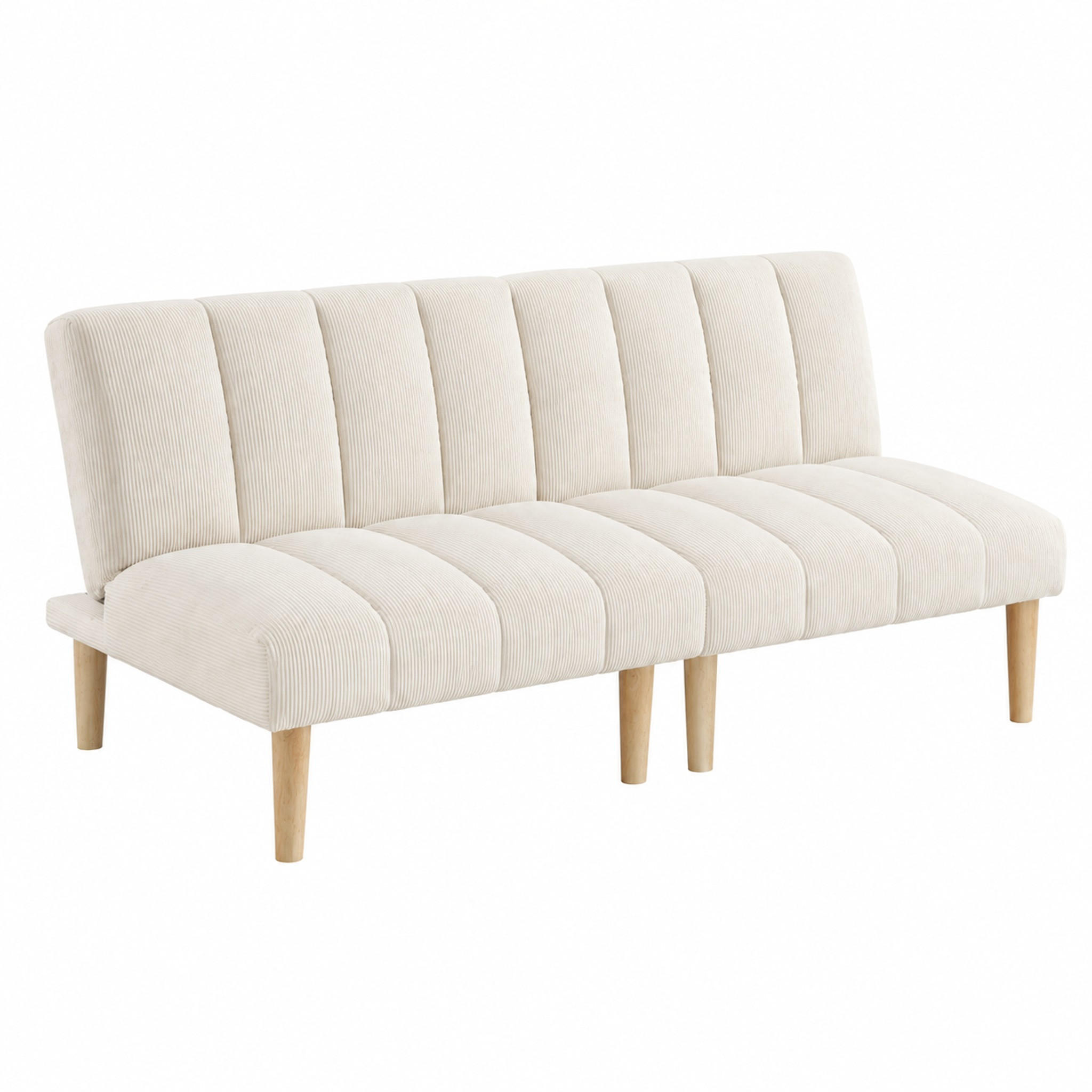 SCHLAFSOFA 3-fach verstellbar Corduroy Beige - Beige, Holzwerkstoff (167/72/82cm) - Meubliv