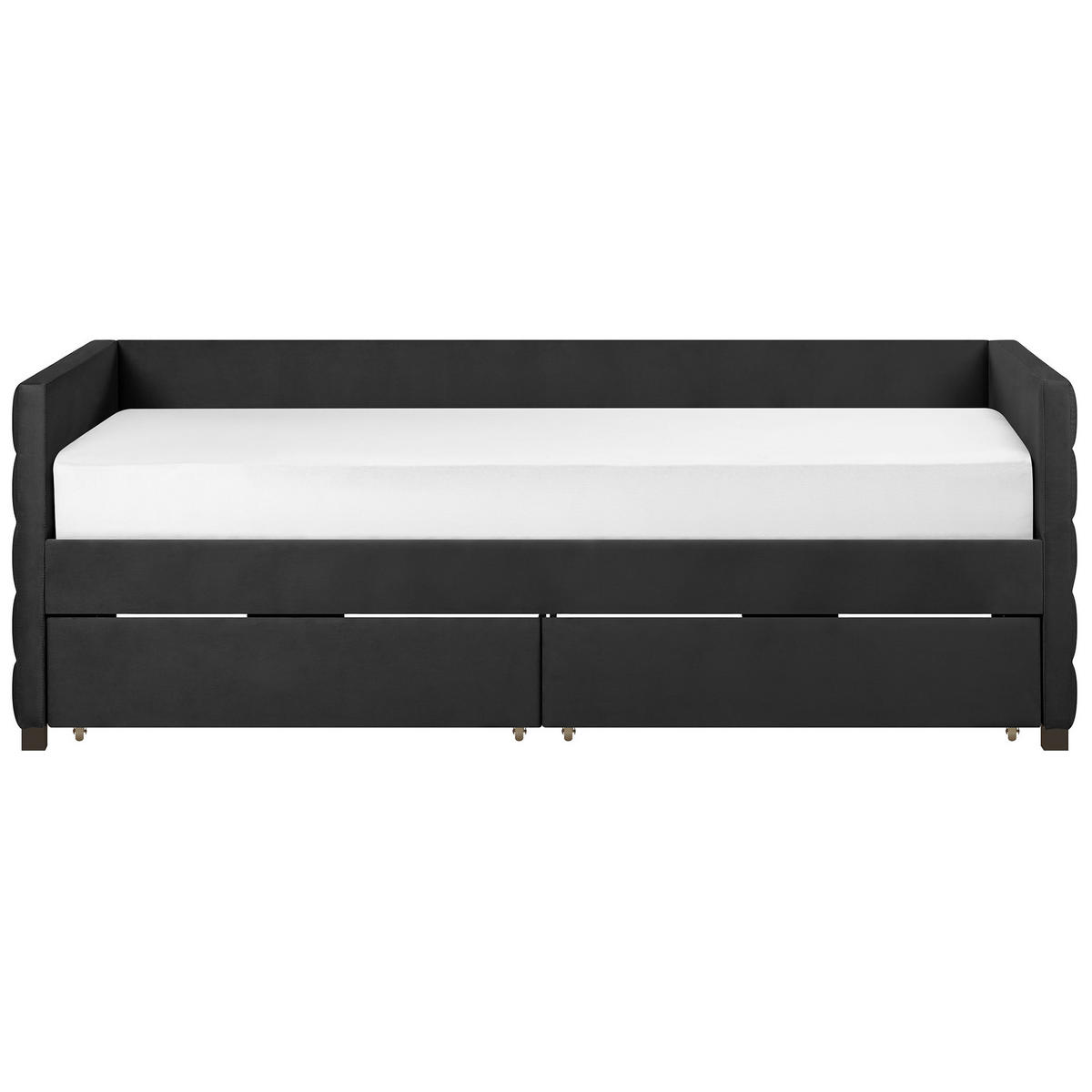 TAGESBETT 90/200cm Schwarz Marray - Schwarz, Textil (90/200cm) - Beliani