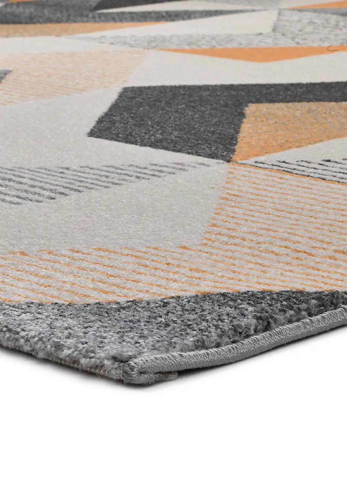 WEBTEPPICH Grau Gladys 160/230 cm - Dunkelgelb/Grau, Naturmaterialien/Textil (160/230cm) - Atticgo