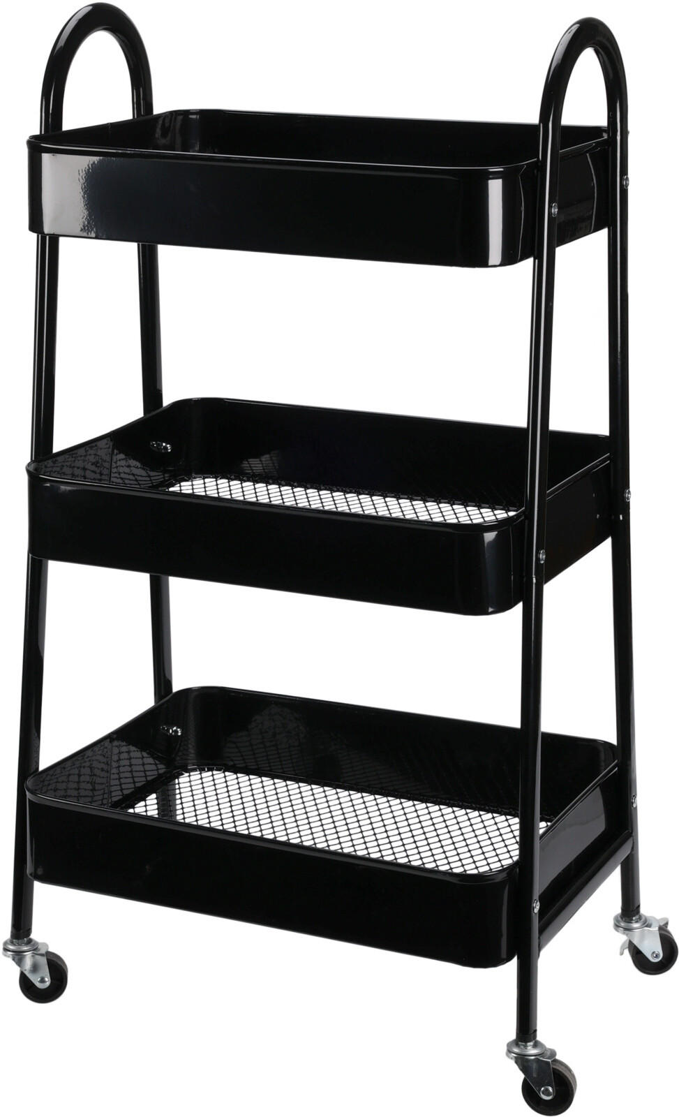 SERVIERWAGEN Basic Schwarz 32/9/45 cm Metall - Schwarz, Metall (32/45/9cm) - Mondex