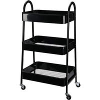 SERVIERWAGEN Basic Schwarz 32/9/45 cm Metall - Schwarz, Metall (32/45/9cm) - Mondex