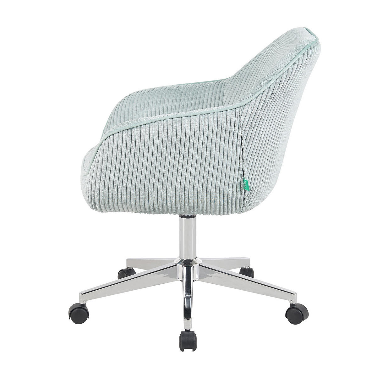 BÜROSTUHL Mika-Noel 2er-Set - Chromfarben/Hellblau, Textil/Metall (60/79/61cm) - DUBI Möbel