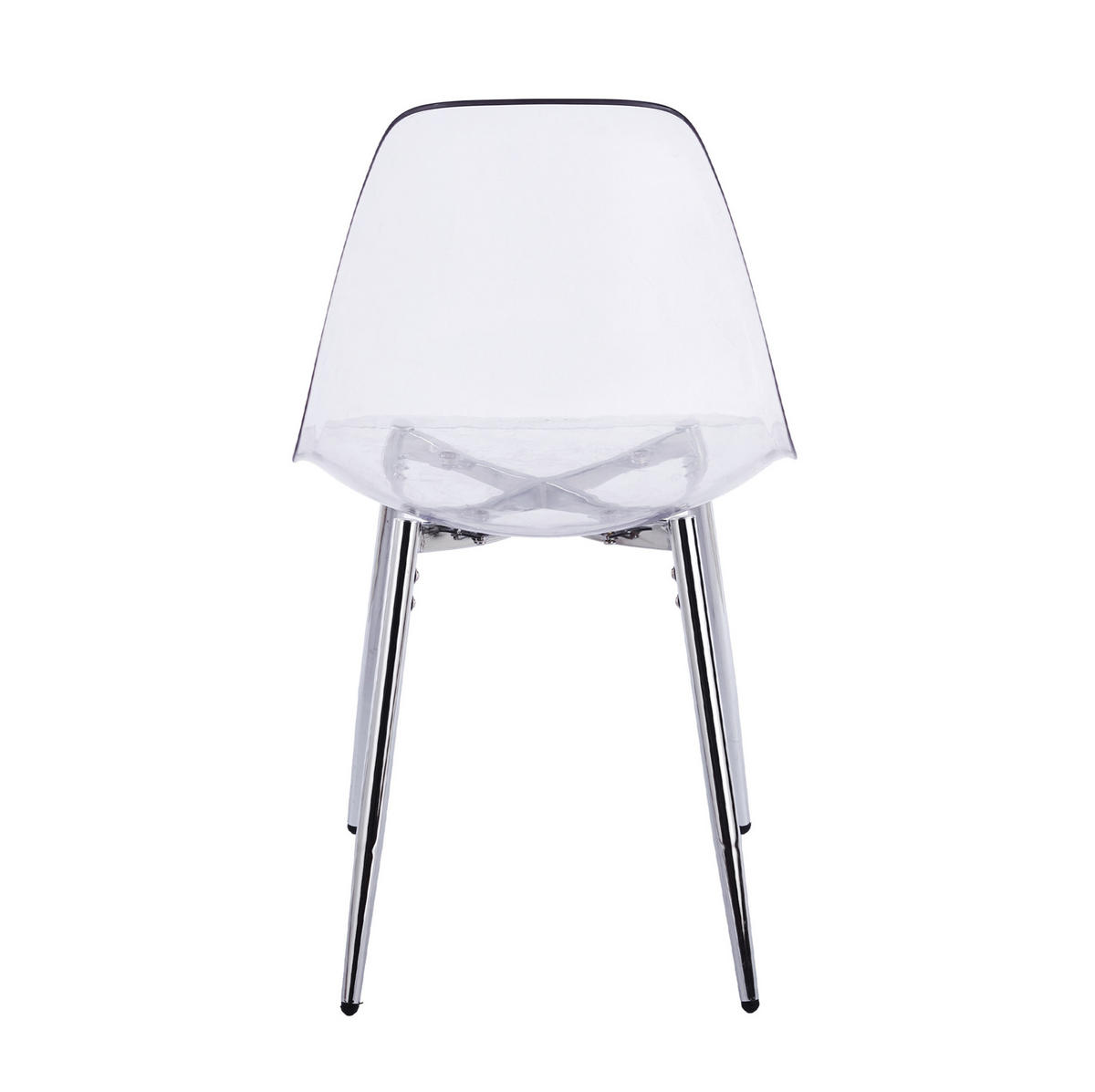 STUHL transparent Silber Metall - Silberfarben, Metall (47/81/45cm) - Meubliv